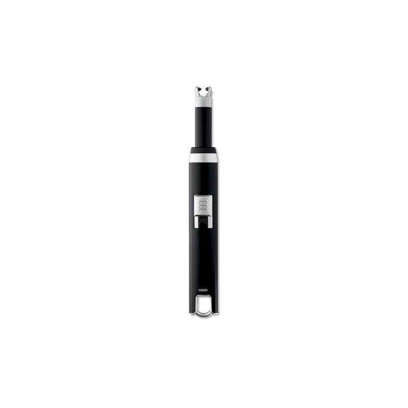 Briquet USB Éco-responsable Grand et Personnalisé FLASMA PLUS Matières : ABS Couleurs : noir cadeau entreprise pas cher