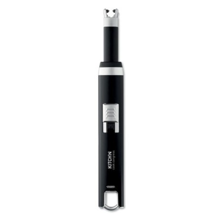Briquet USB Éco-responsable Grand et Personnalisé FLASMA PLUS Matières : ABS Couleurs : noir goodies publicitaire événementiel