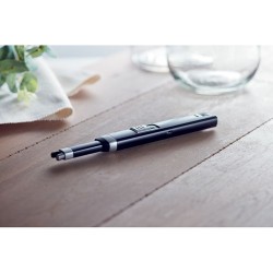 Briquet USB Éco-responsable Grand et Personnalisé FLASMA PLUS Matières : ABS Couleurs : noir impression haute définition