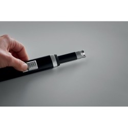 Briquet USB Éco-responsable Grand et Personnalisé FLASMA PLUS Matières : ABS Couleurs : noir marquage laser ultra précis