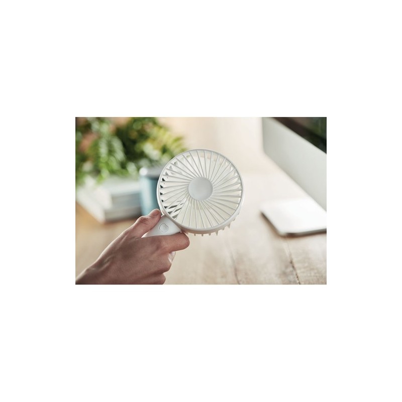 Ventilateur USB Personnalisé Souffle Frais - DINI Matières : ABS Couleurs : blanc marquage laser ultra précis