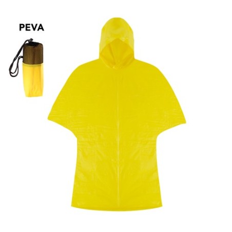 Poncho Imperméable Personnalisé Stylé Zaril Matières : PEVA Couleurs : rouge objet promotionnel éco-responsable