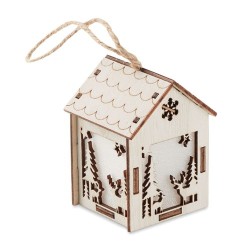 Maisonnette en MDF Lumineuse PONIA - Décoration de Noël