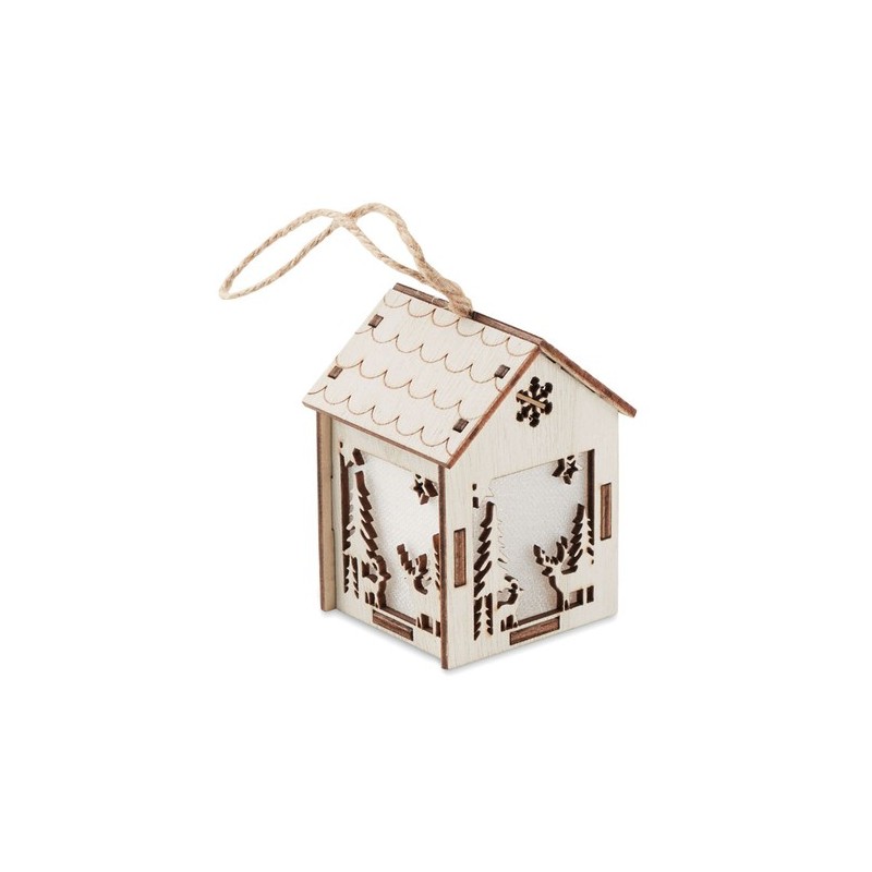 Maisonnette en MDF Lumineuse PONIA - Décoration de Noël