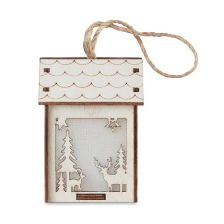 Maisonnette en MDF Lumineuse PONIA - Décoration de Noël