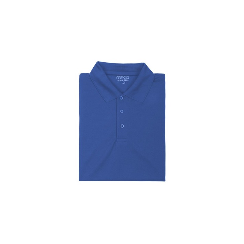 Polo personnalisé Tecnic Plus Matières : polyester Taille textile : M Couleurs : bleu clair marquage laser ultra précis