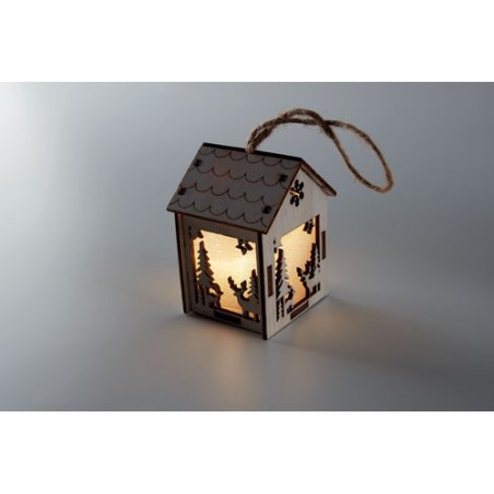 Maisonnette en MDF Lumineuse PONIA - Décoration de Noël