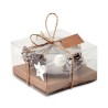 Bougeoir Chic en Verre Éco-responsable Personnalisé de Noël - BOUGIE