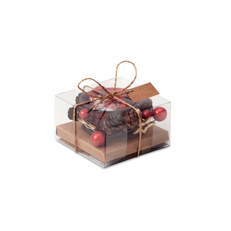 Bougeoir Chic en Verre Éco-responsable Personnalisé de Noël - BOUGIE personnalisable avec votre logo