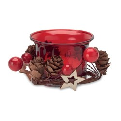 Bougeoir Chic en Verre Éco-responsable Personnalisé de Noël - BOUGIE goodies publicitaire événementiel