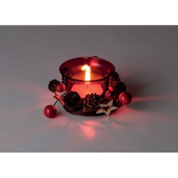 Bougeoir Chic en Verre Éco-responsable Personnalisé de Noël - BOUGIE marquage laser ultra précis