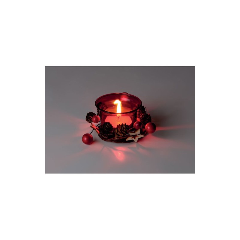 Bougeoir Chic en Verre Éco-responsable Personnalisé de Noël - BOUGIE marquage laser ultra précis