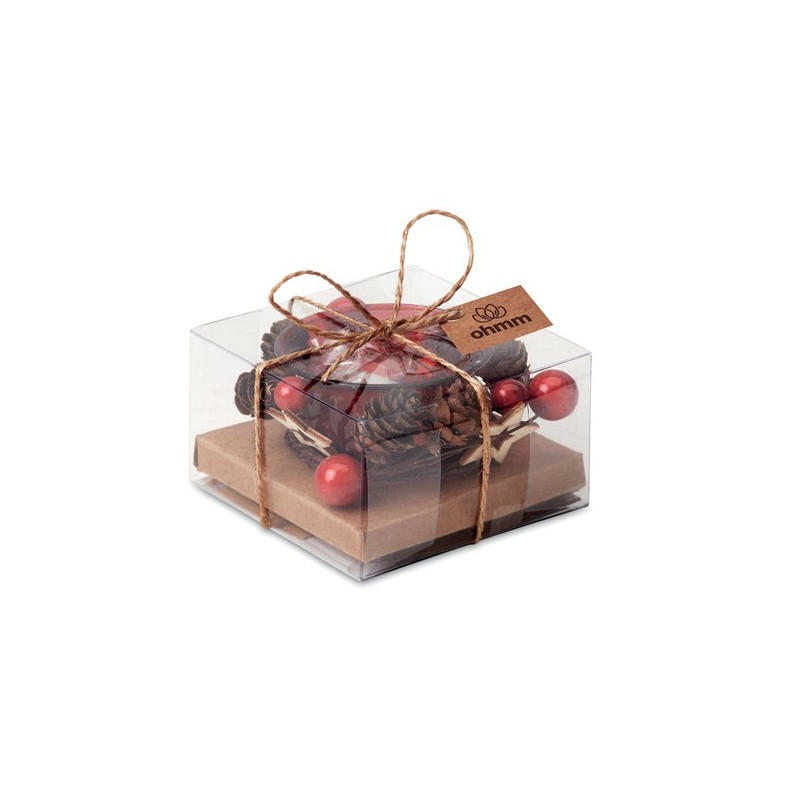 Bougeoir Chic en Verre Éco-responsable Personnalisé de Noël - BOUGIE livraison express 24h 48h