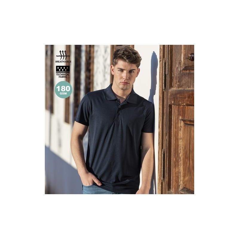Polo personnalisé Tecnic Plus Matières : polyester Taille textile : XL Couleurs : bleu marine marquage couleur éclatante