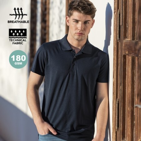 Polo personnalisé Tecnic Plus Matières : polyester Taille textile : M Couleurs : bleu marine personnalisable avec votre logo
