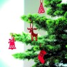 Décoration en Feutre Rouge Personnalisée - 6 Pièces de Noël Matières : PET Couleurs : rouge cadeau entreprise pas cher