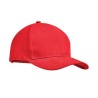 Casquette personnalisable en coton lourd à 6 panneaux - TEKAPO Matières : coton Couleurs : rouge marquage laser ultra précis