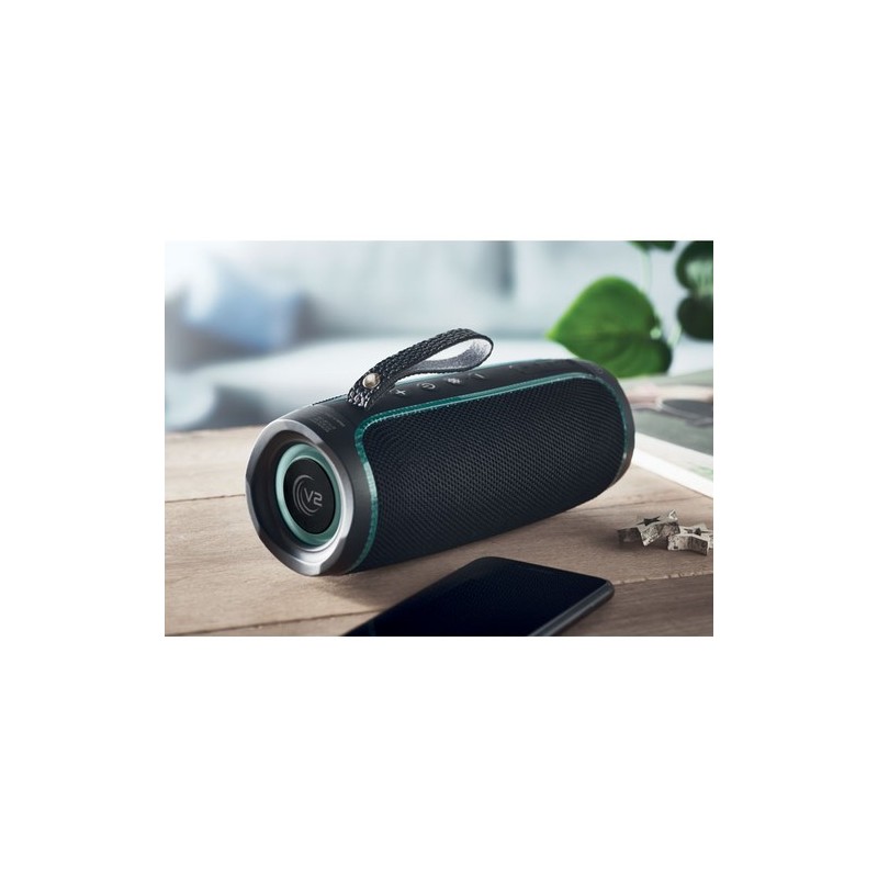 Haut-parleur étanche personnalisé IPX4 DIMA - Audio de qualité pas cher Couleurs : noir marquage laser ultra précis