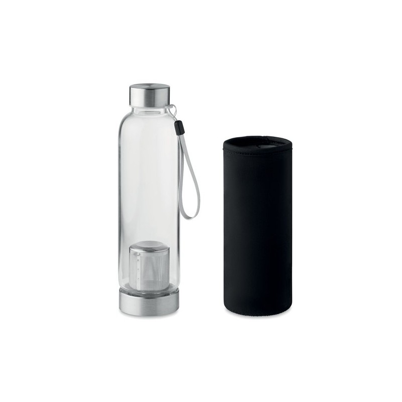 Bouteille en verre  personnalisée - UTAH TEA Matières : verre Couleurs : noir