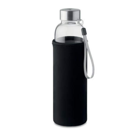 Bouteille en verre  personnalisée - UTAH TEA Matières : verre Couleurs : noir personnalisable avec votre logo