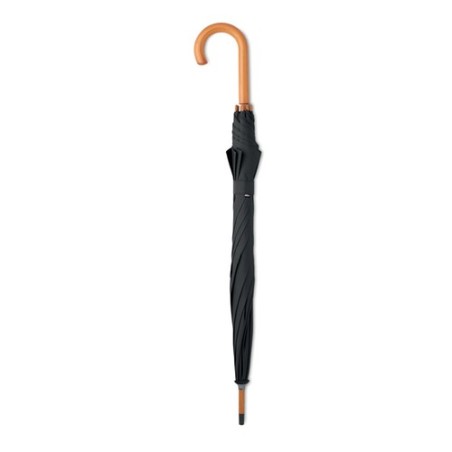 Parapluie Éco-responsable 23,5'' en RPET pongé - CUMULI Matières : métal Couleurs : noir goodies publicitaire événementiel