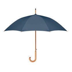 Parapluie Éco-responsable 23,5'' en RPET pongé - CUMULI Matières : métal Couleurs : bleu personnalisable avec votre logo