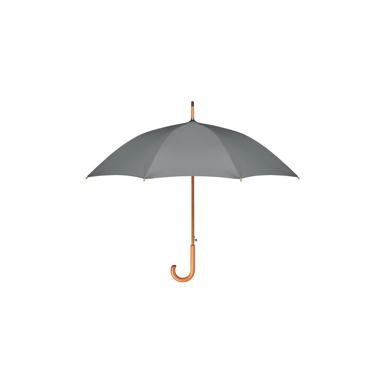 Parapluie Éco-responsable 23,5'' en RPET pongé - CUMULI Matières : métal Couleurs : gris cadeau entreprise pas cher