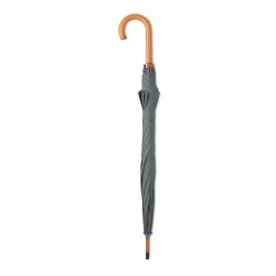 Parapluie Éco-responsable 23,5'' en RPET pongé - CUMULI Matières : métal Couleurs : gris marquage laser ultra précis