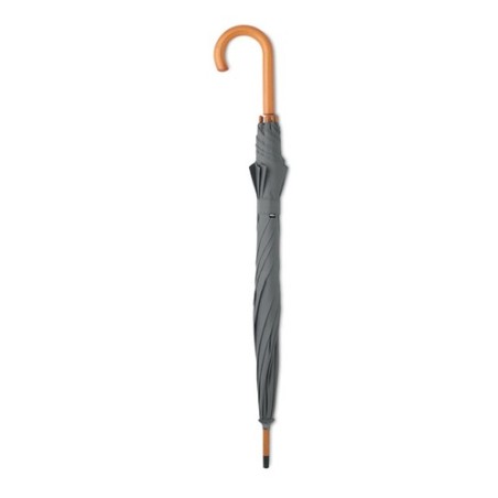 Parapluie Éco-responsable 23,5'' en RPET pongé - CUMULI Matières : métal Couleurs : gris marquage laser ultra précis