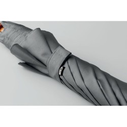 Parapluie Éco-responsable 23,5'' en RPET pongé - CUMULI Matières : métal Couleurs : gris livraison express 24h 48h