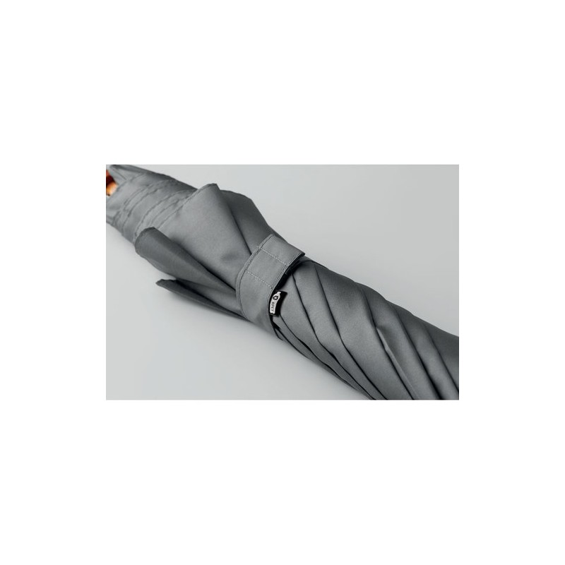 Parapluie Éco-responsable 23,5'' en RPET pongé - CUMULI Matières : métal Couleurs : gris livraison express 24h 48h