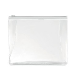 Pochette à cosmétique personnalisée COSMOBAG - Éco-responsable et pratique Matières : PVC Couleurs : blanc transparent