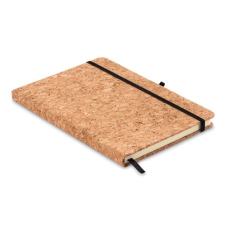 Carnet A5 en liège  - SUBER Matières : papier Couleurs : noir cadeau entreprise pas cher