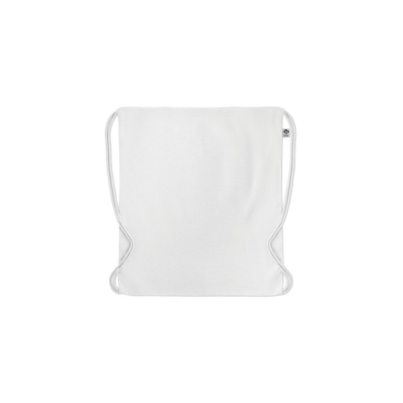 Sac à cordon personnalisé en coton organique YUKI COLOUR Matières : coton biologique Couleurs : blanc livraison express 24h 48h
