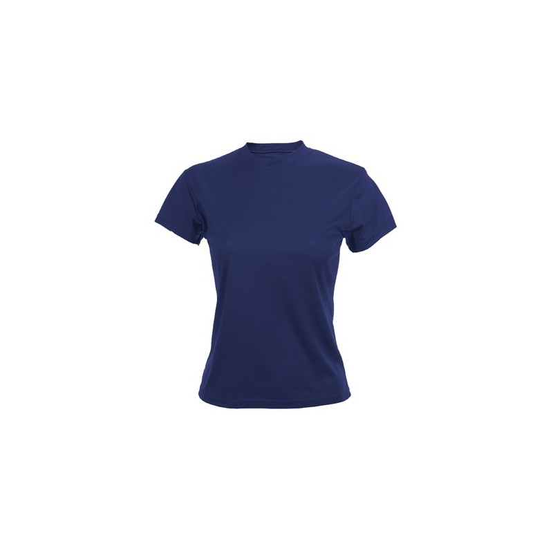 T-Shirt Femme Personnalisé Éco-responsable - Tecnic Plus Matières : polyester Taille textile : S Couleurs : bleu marine marquage