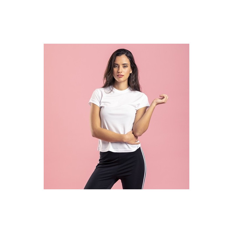 T-Shirt Femme Personnalisé Éco-responsable - Tecnic Plus Matières : polyester Taille textile : S Couleurs : bleu marine personna