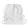 Sac à cordon personnalisé en coton organique YUKI COLOUR Matières : coton biologique Couleurs : blanc marquage couleur éclatante