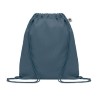 Sac à cordon personnalisé en coton organique YUKI COLOUR Matières : coton biologique Couleurs : bleu marquage laser ultra précis