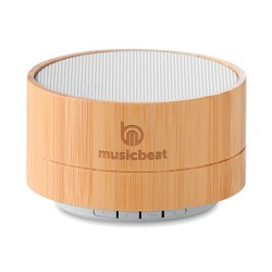 Haut-parleur sans fil en bambou  - SOUND BAMBOO Couleurs : blanc livraison express 24h 48h