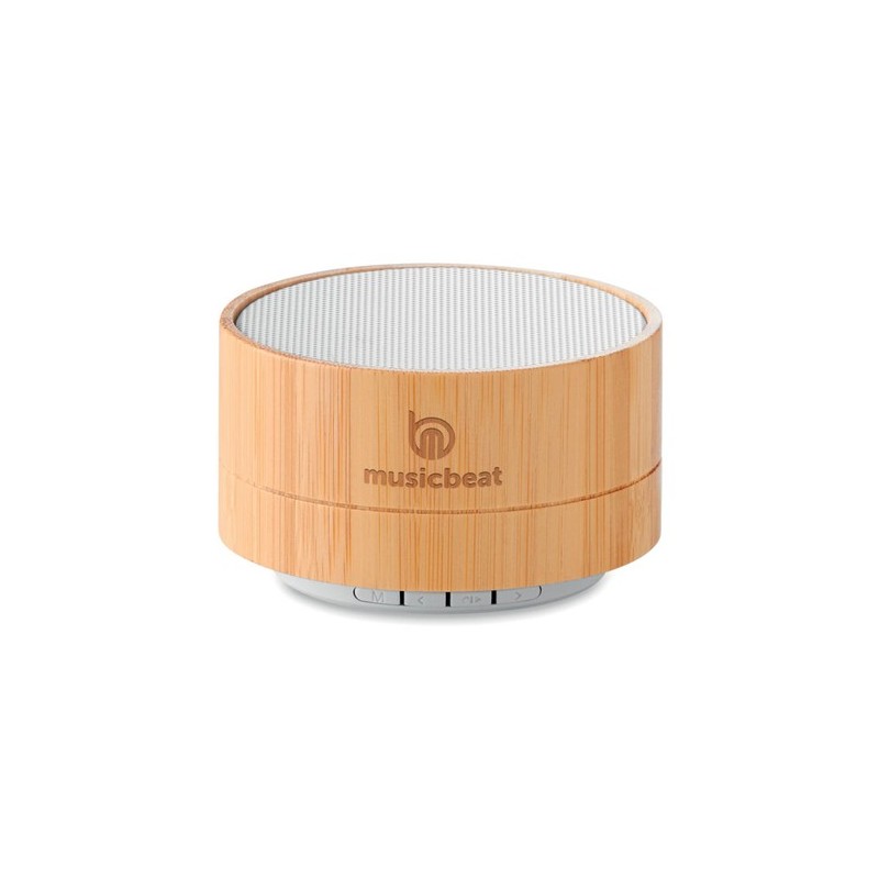 Haut-parleur sans fil en bambou  - SOUND BAMBOO Couleurs : blanc livraison express 24h 48h