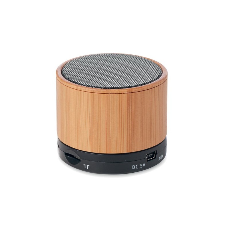 Haut-parleur sans fil bambou ROUND BAMBOO