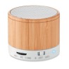 Haut-parleur sans fil  en bambou - SOUND BAMBOO Couleurs : blanc personnalisable avec votre logo