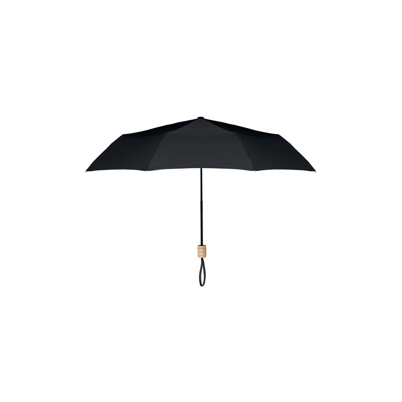Parapluie pliable personnalisé TRALEE Matières : métal Couleurs : noir