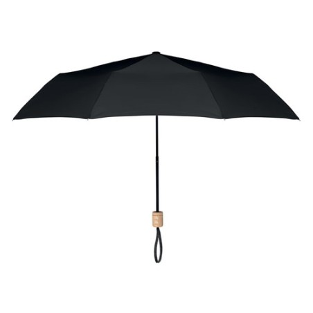 Parapluie pliable personnalisé TRALEE Matières : métal Couleurs : noir