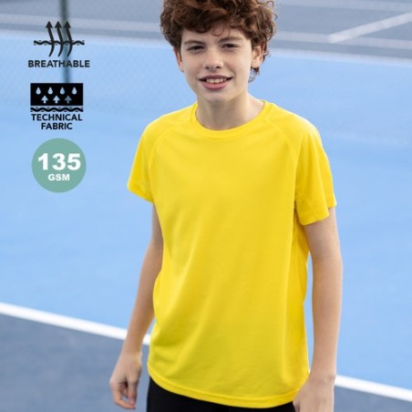 T-Shirt Enfant Personnalisable - Tecnic Plus Matières : polyester Taille textile : 6/8 ans Couleurs : noir cadeau affaires éléga