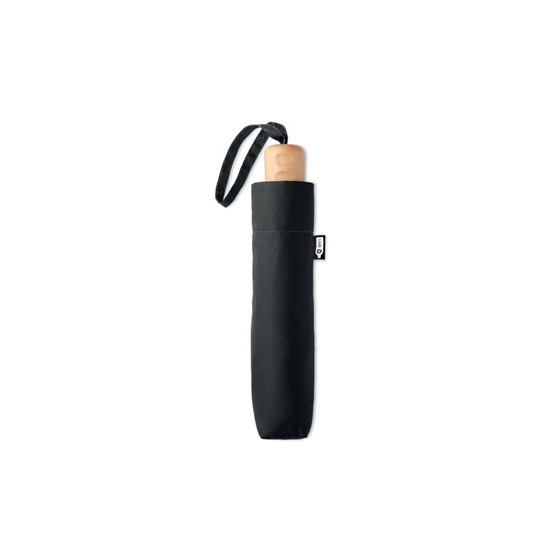 Parapluie pliable personnalisé TRALEE Matières : métal Couleurs : noir personnalisation rapide en France