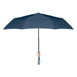 Parapluie pliable personnalisé TRALEE Matières : métal Couleurs : bleu impression haute définition