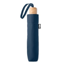 Parapluie pliable personnalisé TRALEE Matières : métal Couleurs : bleu marquage laser ultra précis