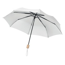 Parapluie pliable personnalisé TRALEE Matières : métal Couleurs : blanc objet promotionnel éco-responsable