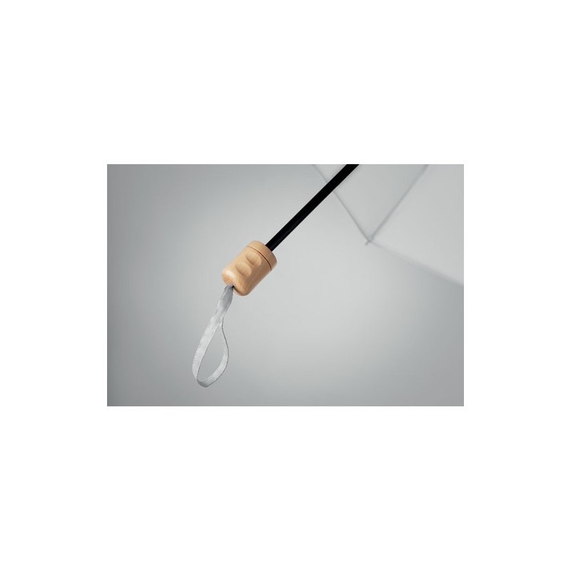 Parapluie pliable personnalisé TRALEE Matières : métal Couleurs : blanc impression logo haute qualité